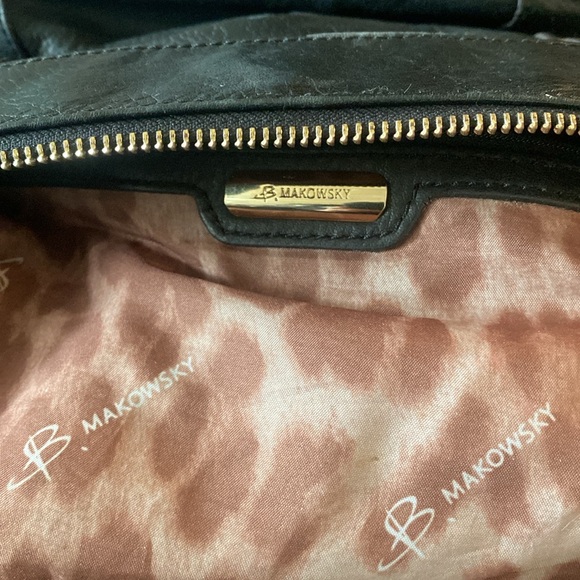 Beautiful black soft buttery leather bag. Like new - Picture 4 of 8